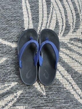 Navy Blue Flip Flop Sandals - Men's Casual Thongs